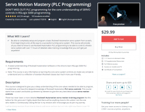 Shane Welcher Servo Motion Mastery Course