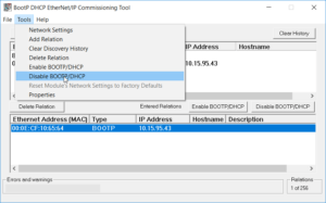 Disable BootP Server