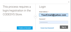 Create A CodeSys Account